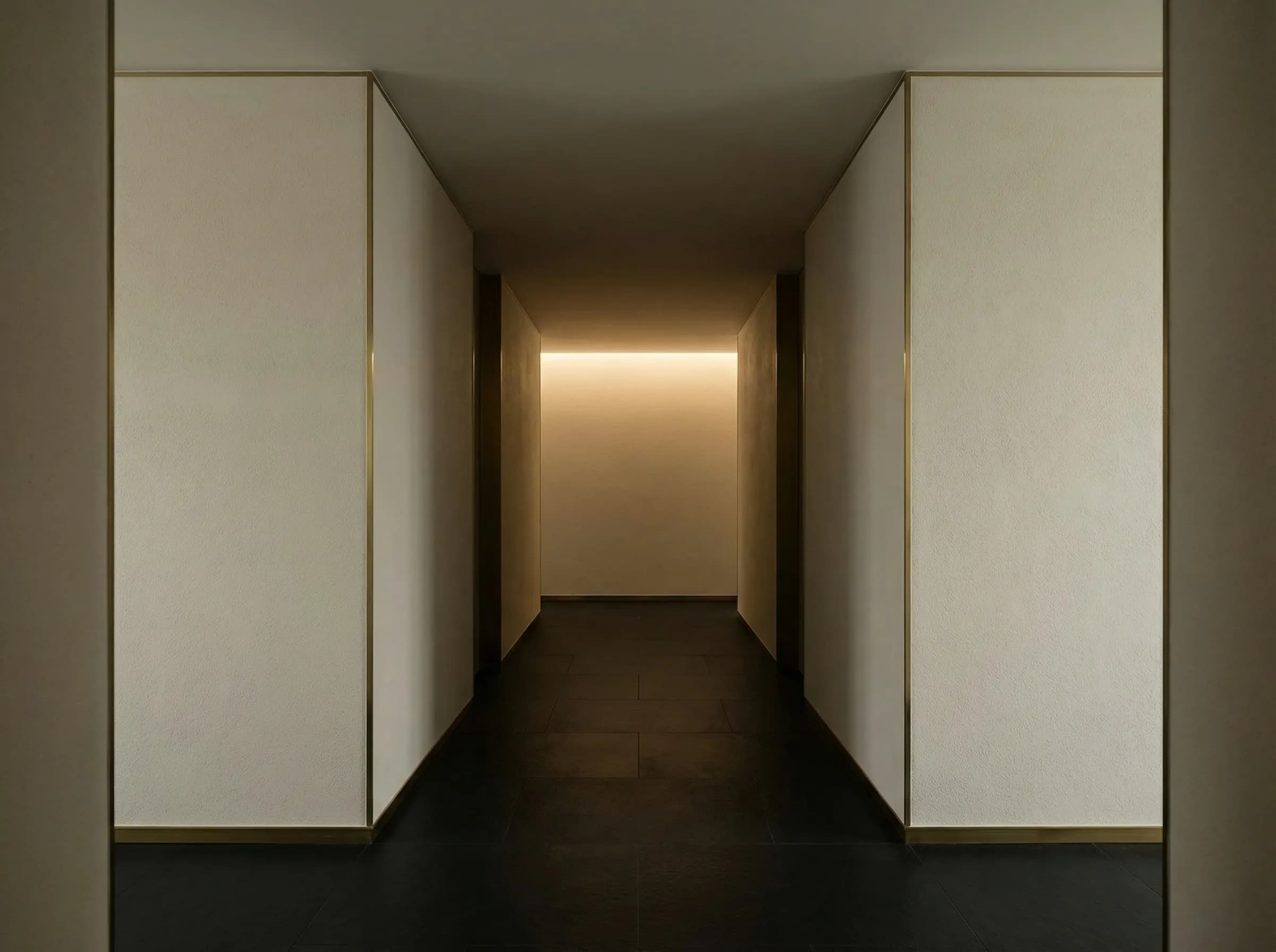 Minimalist clinic corridor
